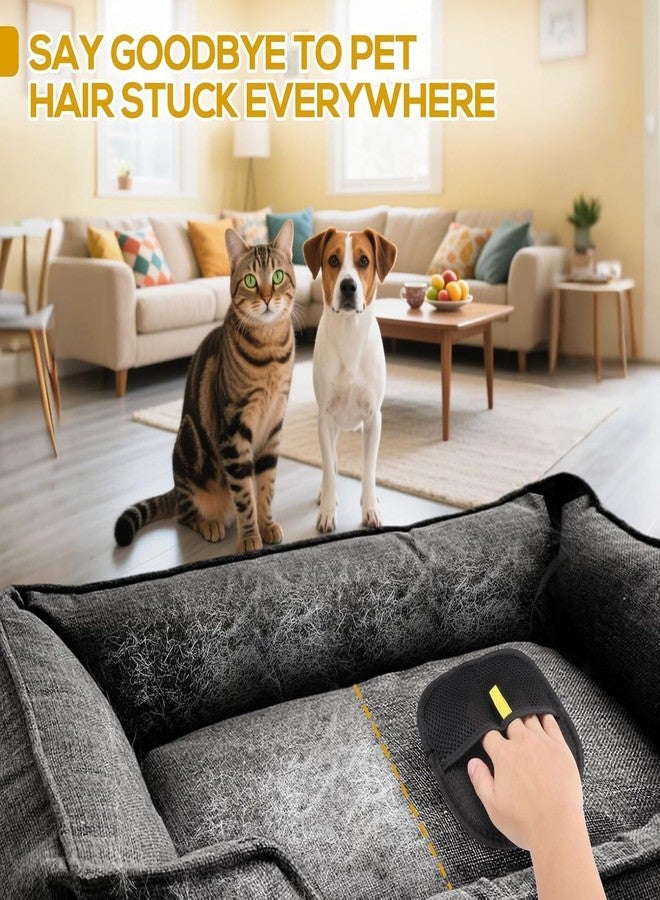 DECSTY Lint Hair Remover Gloves, Reusable Cat & Dog Grooming Gloves, Self Clothes Lynch Hair Remover for Couch, Furniture, Carpet, Sofa, Car Seets, Upgraded Efficient Animal Fur Removal Tool - Image 4
